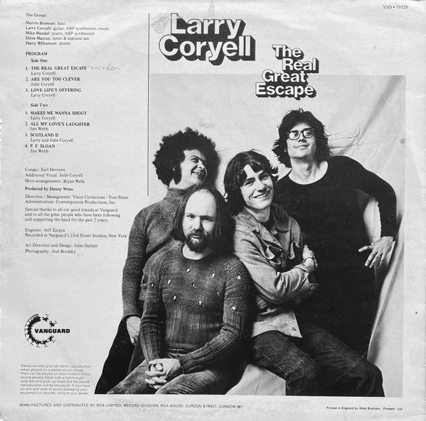 Larry Coryell : The Real Great Escape (LP, Album)