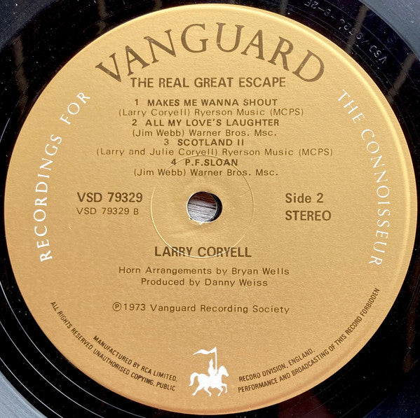 Larry Coryell : The Real Great Escape (LP, Album)