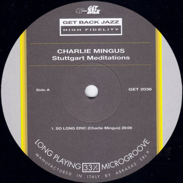 Charles Mingus : Stuttgart Meditations (3xLP)