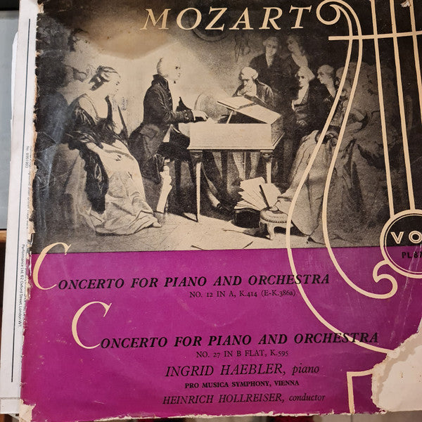 Wolfgang Amadeus Mozart, Ingrid Haebler, Heinrich Hollreiser : Concerto N. 12, A Major, K. 414 For Piano And Orchestra / Concerto N. 27, B Flat Major, K, 595 For Piano And Orchestra (LP, Album, Mono)