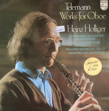 Georg Philipp Telemann, Heinz Holliger : Works For Oboe (LP)