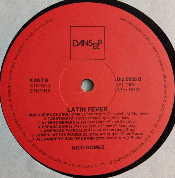 Nico Gomez : Latin Fever 2  (LP)