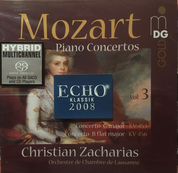 Wolfgang Amadeus Mozart, Christian Zacharias, Orchestre De Chambre De Lausanne : Piano concerto vol. 3 (SACD, Hybrid, Multichannel)