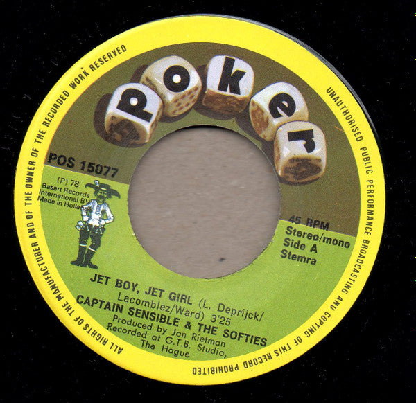 Captain Sensible & The Softies (2) / The Softies (2) : Jet Boy, Jet Girl / Children Of The Damned (7", Single)