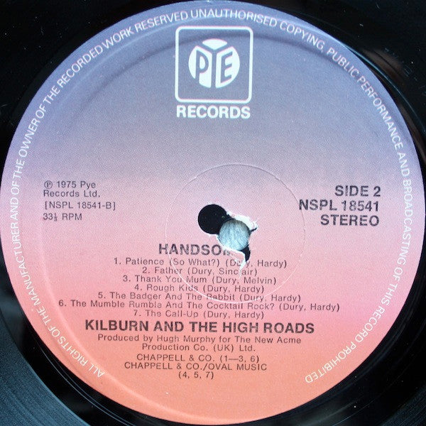 Kilburn & The High Roads : Handsome (LP, Album, RE)