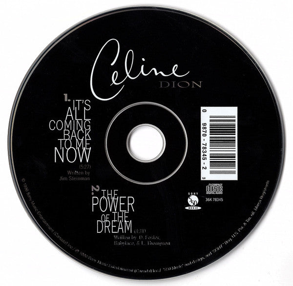 Celine Dion* : It's All Coming Back To Me Now / The Power Of The Dream (CD, Single, Car)
