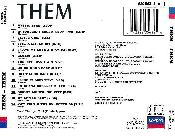 Them (3) : Them (CD, Album, Mono, RE)