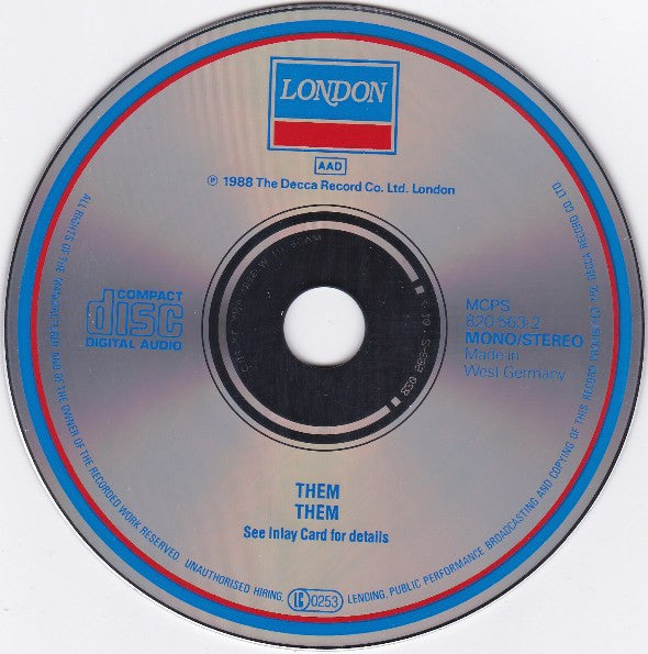 Them (3) : Them (CD, Album, Mono, RE)