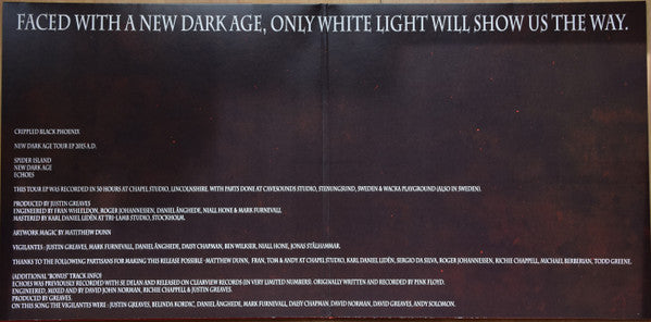 Crippled Black Phoenix : New Dark Age Tour EP 2015 A.D. (12", S/Sided, Etch + 12" + EP, Ltd, Fir)