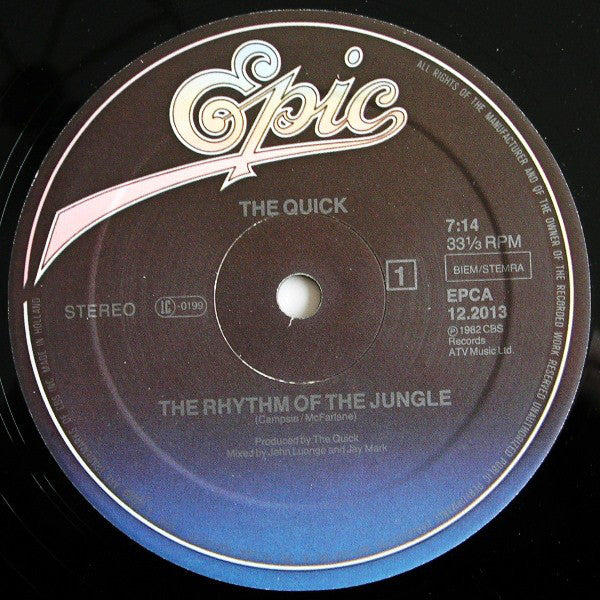 The Quick : The Rhythm Of The Jungle (12", Maxi)