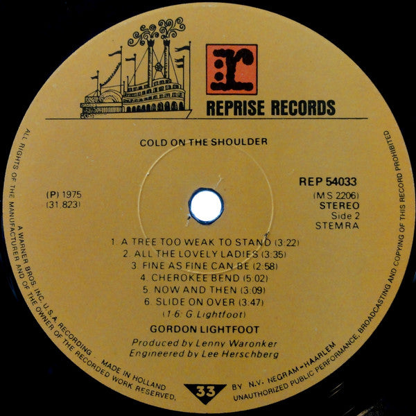 Gordon Lightfoot : Cold On The Shoulder (LP, Album)