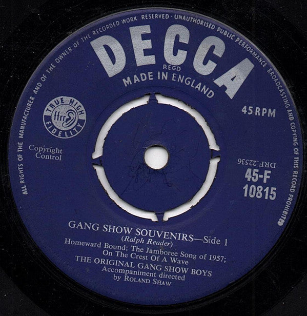 The Original Gang Show Boys : Gang Show Souvenirs (7", 4 P)