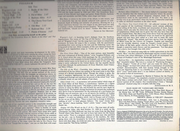 Joan Baez : Joan Baez Vol. 2 (LP, Album)