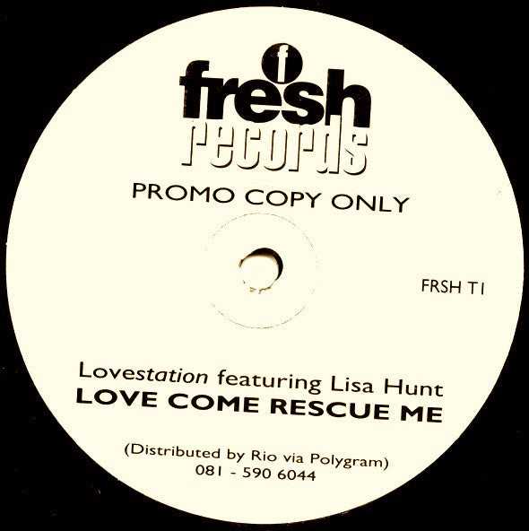 Lovestation Featuring Lisa Hunt : Love Come Rescue Me (12", Promo)
