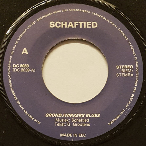 Schaftied : Grondjwirkers Blues (7", Single)