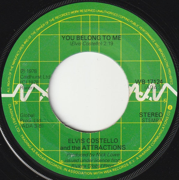 Elvis Costello And The Attractions* : (I Don't Want To Go To) Chelsea (7", Single, com)