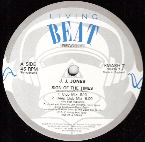 J.J. Jones : Sign Of The Times (12")