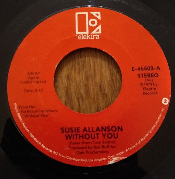 Susie Allanson : Without You / Heart To Heart (7", Single, All)