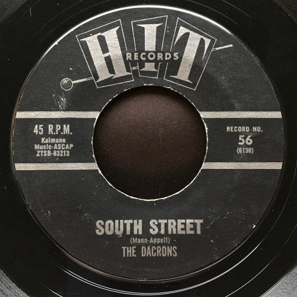 Tony Christopher / The Dacrons : What Will My Mary Say / South Street (7", Mono)