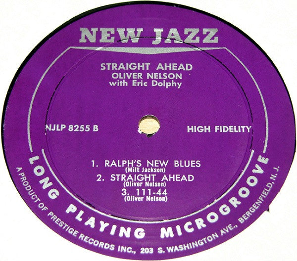 Oliver Nelson With Eric Dolphy : Straight Ahead (LP, Album, Mono)
