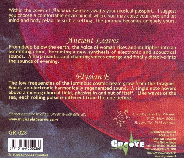 Michael Stearns : Ancient Leaves (CD, Album, RE, RM)