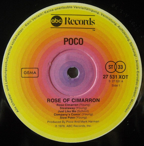 Poco (3) : Rose Of Cimarron (LP, Album)