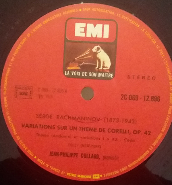 Jean Philippe Collard*, Rachmaninov* : Sonate N°2 / Variations Sur Un Theme De Corelli (LP)