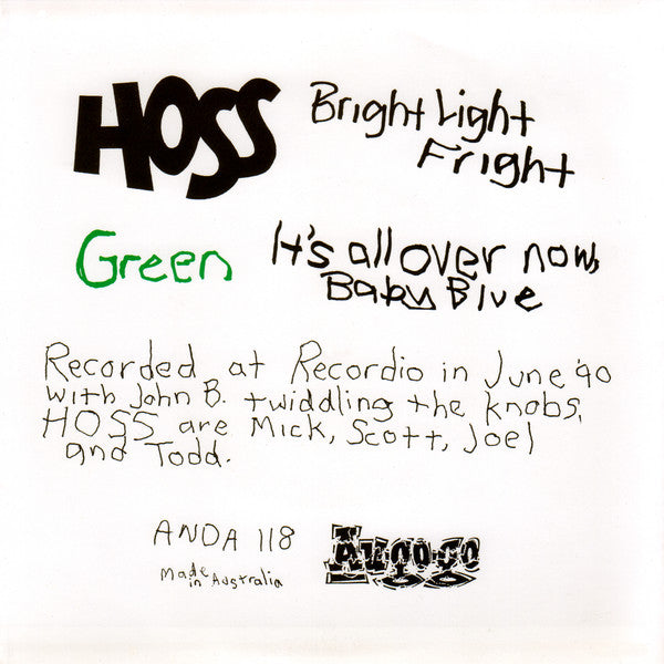 Hoss (4) : Green (7", Single, Gre)