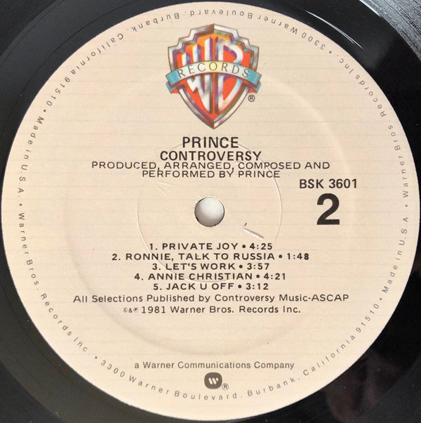 Prince : Controversy (LP, Album, Spe)