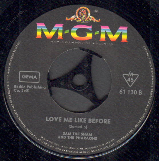 Sam The Sham & The Pharaohs : Little Red Riding Hood / Love Me Like Before (7", Single, Mono)