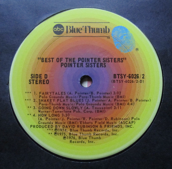 Pointer Sisters : The Best Of The Pointer Sisters (2xLP, Comp, Gat)