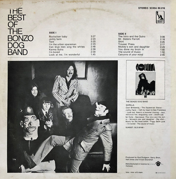 Bonzo Dog Doo-Dah Band : The Best Of The Bonzo Dog Band (LP, Comp)