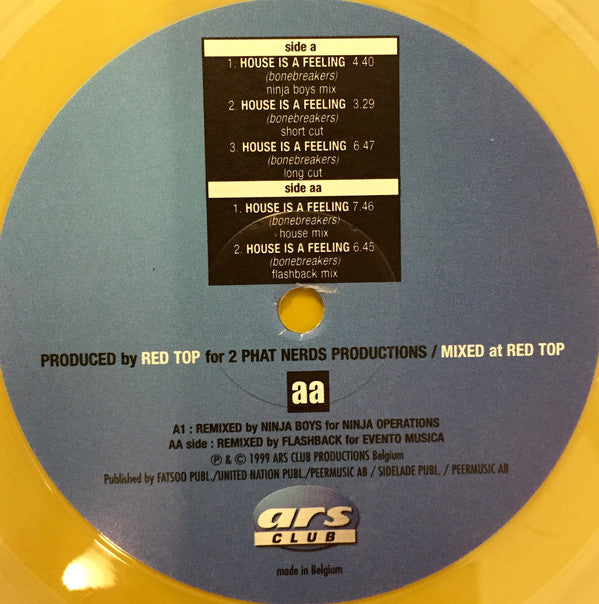 Bonebreakers : House Is A Feeling (12", Tra)