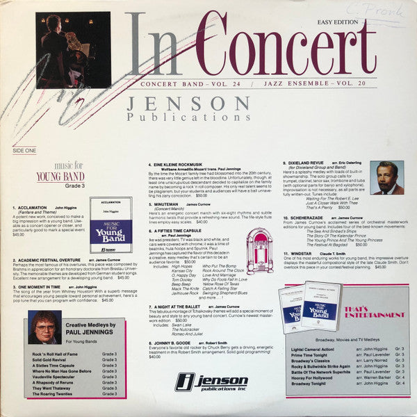 Unknown Artist : In Concert: Concert Band Vol. 24 / Jazz Ensemble Vol. 20 (2xLP, Promo)