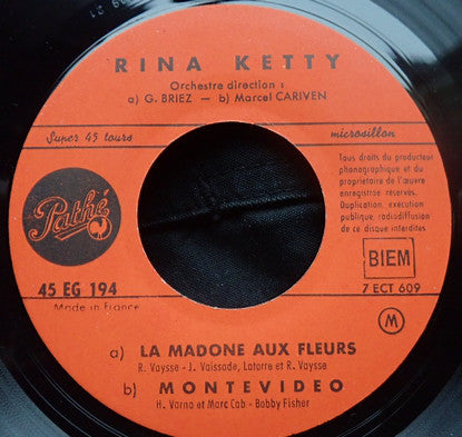 Rina Ketty : La Madone Aux Fleurs (7", EP)