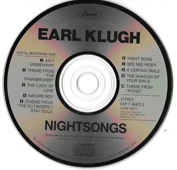 Earl Klugh : Nightsongs (CD, Album, RE, DAD)