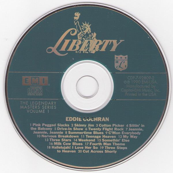 Eddie Cochran : Eddie Cochran: The Legendary Masters Series Volume 1 (CD, Comp, RM)