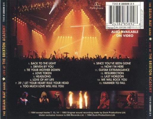 The Brian May Band : Live At The Brixton Academy (CD, Album)