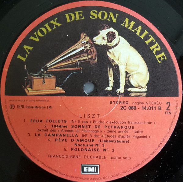 François-René Duchâble : Liszt (LP, RE)