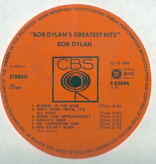 Bob Dylan : Bob Dylan's Greatest Hits (LP, Comp, Lam)