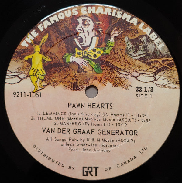 Van Der Graaf Generator : Pawn Hearts (LP, Album, Gat)