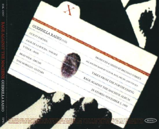 Rage Against The Machine : Guerrilla Radio (CD, Single, Promo)