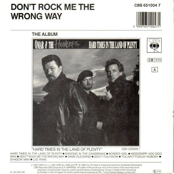 Omar And The Howlers : Border Girl (7")