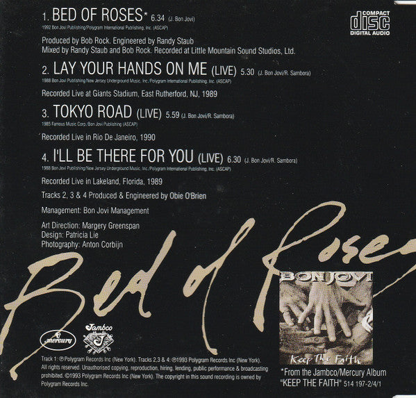 Bon Jovi : Bed Of Roses (CD, Maxi)