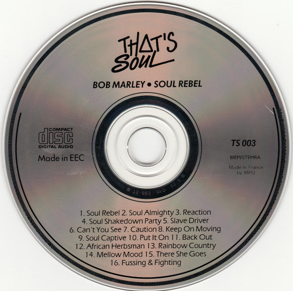 Bob Marley : Soul Rebel & Other Great Reggae Hits (CD, Comp)