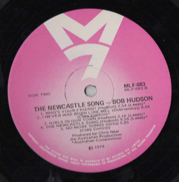 Bob Hudson (2) : Newcastle Song (LP, Album)