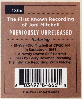Joni Mitchell : Early Joni - 1963 (LP, Album, 180)