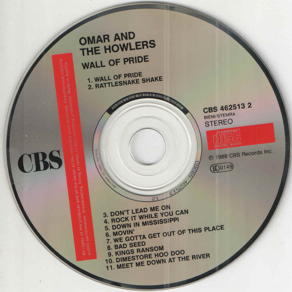 Omar And The Howlers : Wall Of Pride (CD, Album)