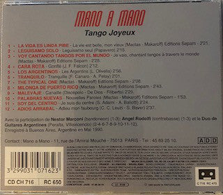 Mano A Mano (3) : Tango Joyeux (CD, Album)