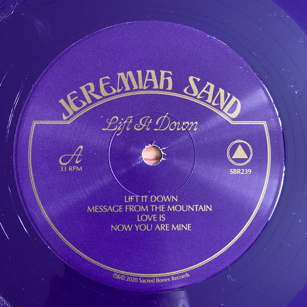 Jeremiah Sand : Lift It Down (LP, Album, Ltd, Pur)